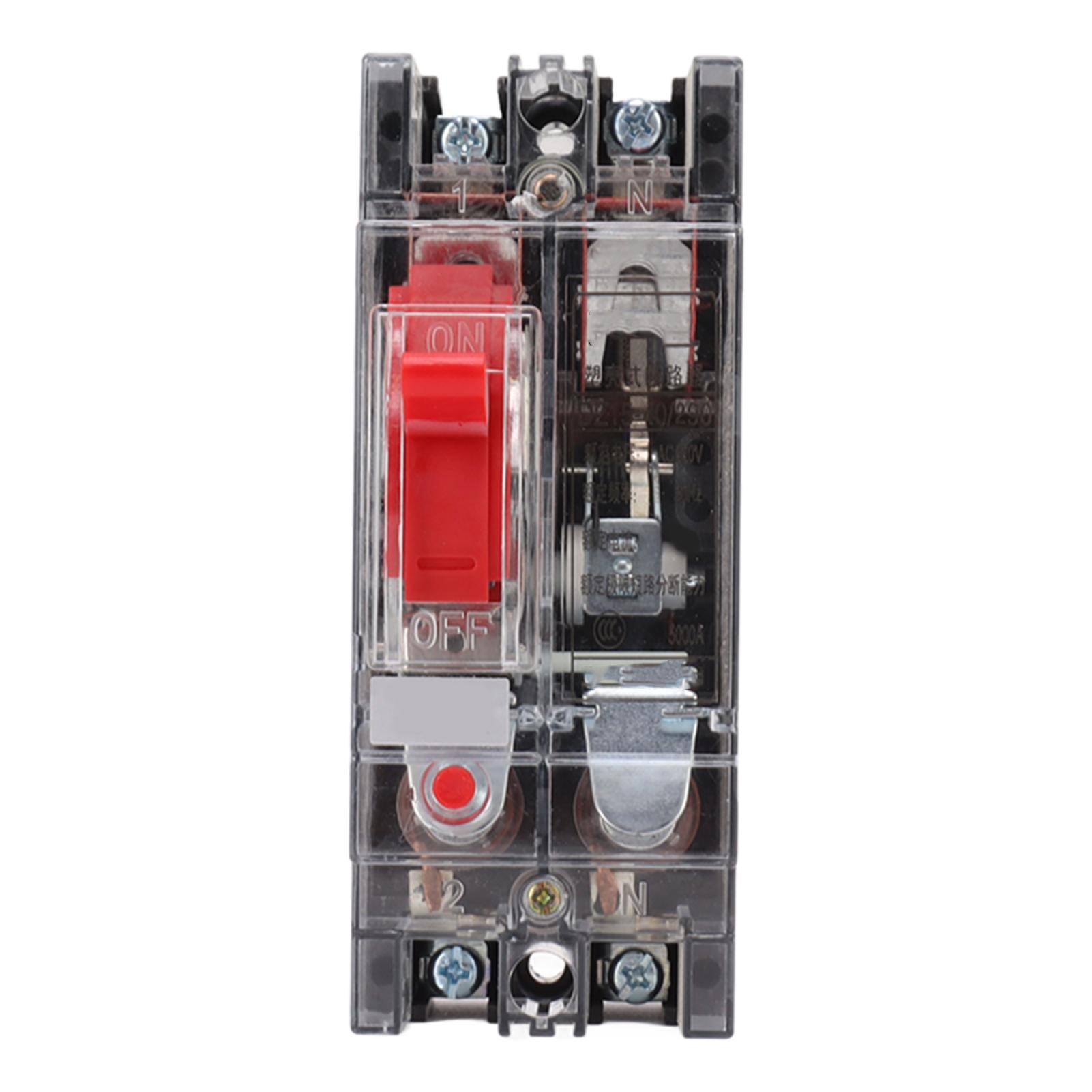Circuit Breaker Flame Retardant Transparent PC Shell Copper Conductor Circuit Breaker 220V 2P
Circuit Breaker Flame Retardant Transparent PC Shell Copper Conductor Circuit Breaker 220V 2P