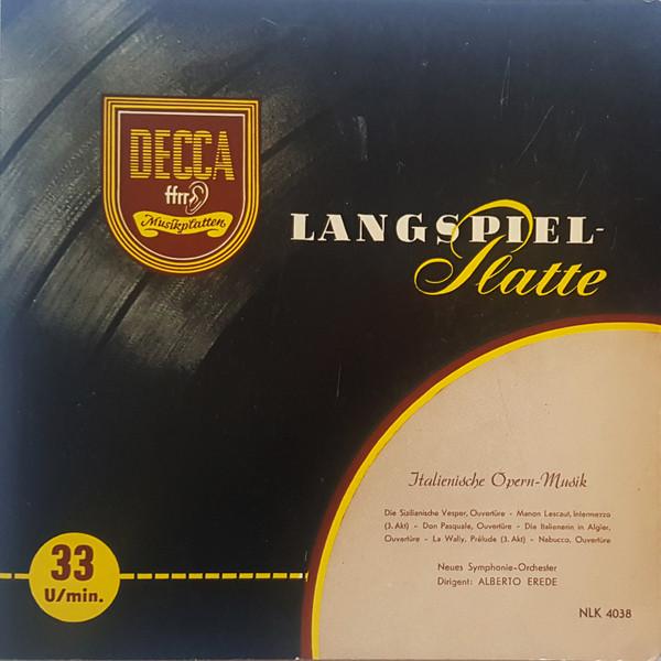 LP Record NEW SYMPHONY ORCHESTRA OF LONDON Italienische OpernMusik NLK4038 Decca Germany Classical Used
LP Record NEW SYMPHONY ORCHESTRA OF LONDON Italienische OpernMusik NLK4038 Decca Germany Classical Used