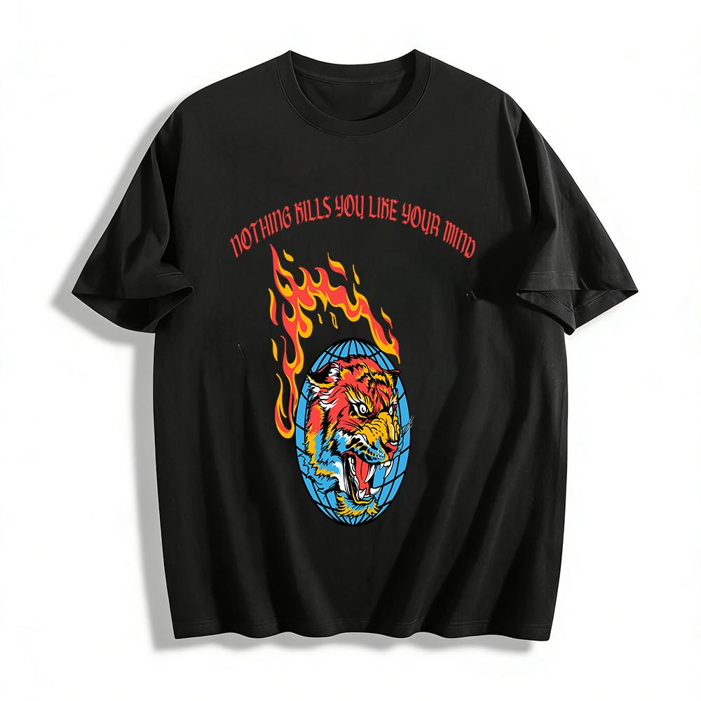 Vintage Flame Tiger Head Globe Print Cool Casual Top Pure cotton T-shirt XXS
Vintage Flame Tiger Head Globe Print Cool Casual Top Pure cotton T-shirt XXS