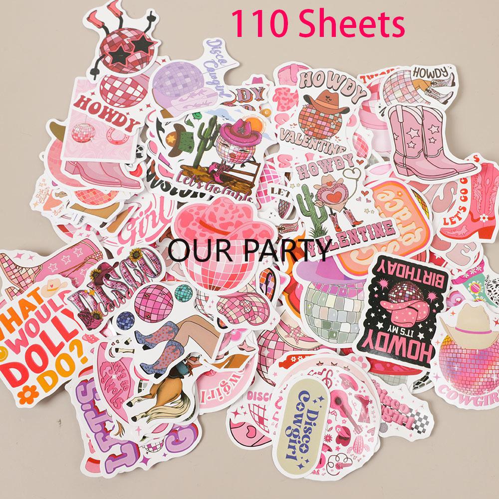 110Pcs Western Disco Cowgirl Theme Luggage Graffiti Stickers for 80s Girl Birthday Bachelorette Wedding Party Favors Decoration
110Pcs Western Disco Cowgirl Theme Luggage Graffiti Stickers for 80s Girl Birthday Bachelorette Wedding Party Favors Decoration