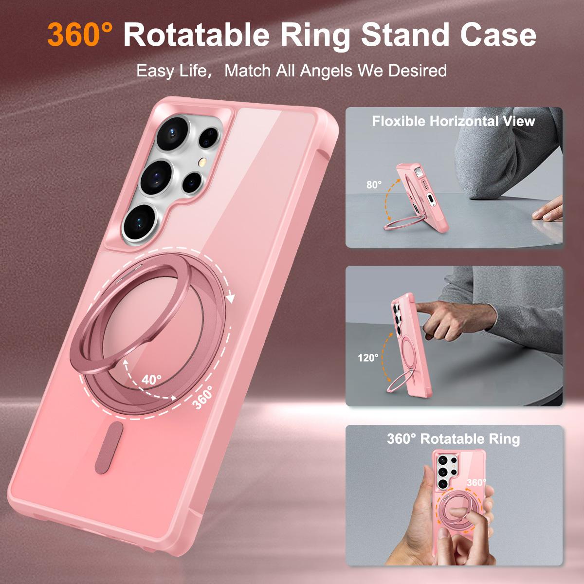 For Samsung Galaxy S25 Ultra Case Compatible with MagSafe Rotatable Ring Kickstand TPU+PC Phone Cover Lake Blue
For Samsung Galaxy S25 Ultra Case Compatible with MagSafe Rotatable Ring Kickstand TPU+PC Phone Cover Lake Blue