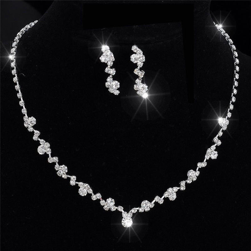 Hot 1set Shining Silver Bridesmaid Crystal Necklace Earrings Set Wedding Bridal Jewelry
Hot 1set Shining Silver Bridesmaid Crystal Necklace Earrings Set Wedding Bridal Jewelry