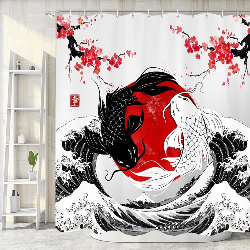 Asian Style Traditional Japanese Ink Painting Shower Curtain, Black Fluffy Cat Watching Over Dragonflies On Vintage Fabric W60H190(CM)-1 Pcs
Asian Style Traditional Japanese Ink Painting Shower Curtain, Black Fluffy Cat Watching Over Dragonflies On Vintage Fabric W60H190(CM)-1 Pcs