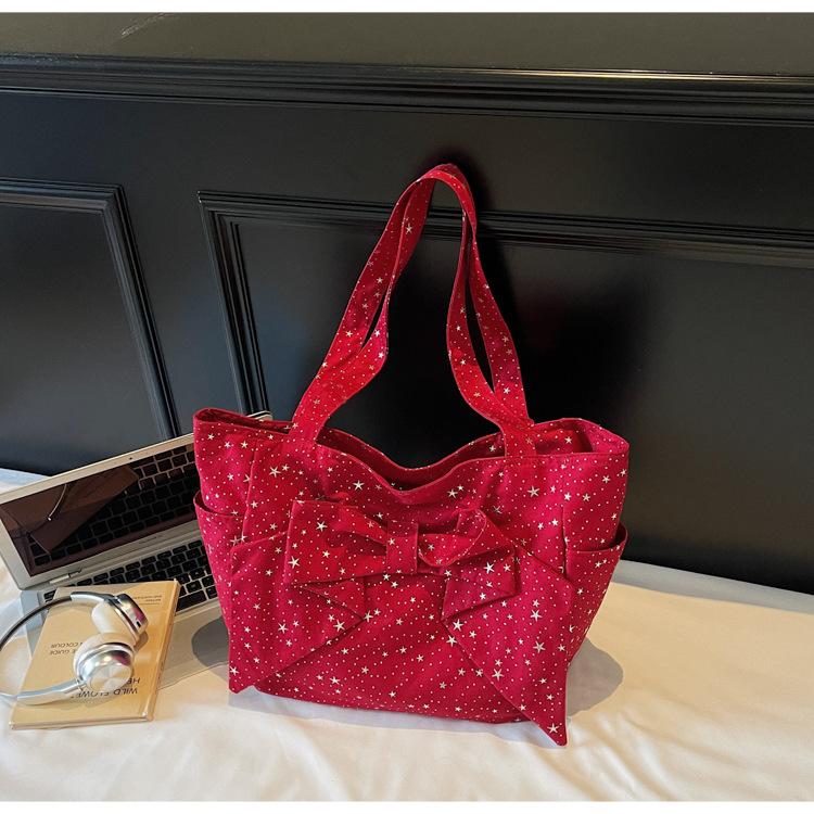 Bow large capacity tote bag new canvas bag large bag casual commuter bag student underarm shoulder bag for class бордовый
Bow large capacity tote bag new canvas bag large bag casual commuter bag student underarm shoulder bag for class бордовый