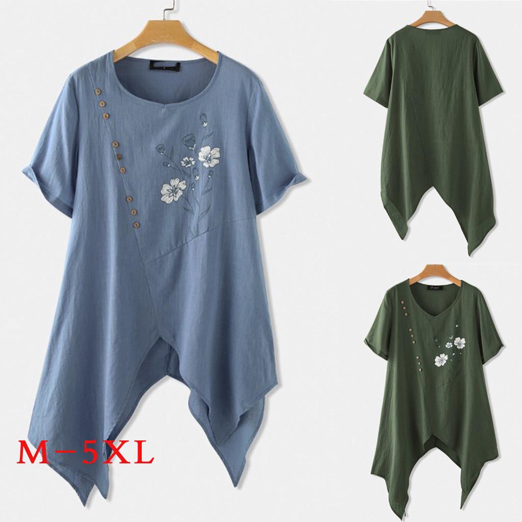 Модные женские хлопковые льняные футболки с коротким рукавом с принтом больших размеров
Модные женские хлопковые льняные футболки с коротким рукавом с принтом больших размеров