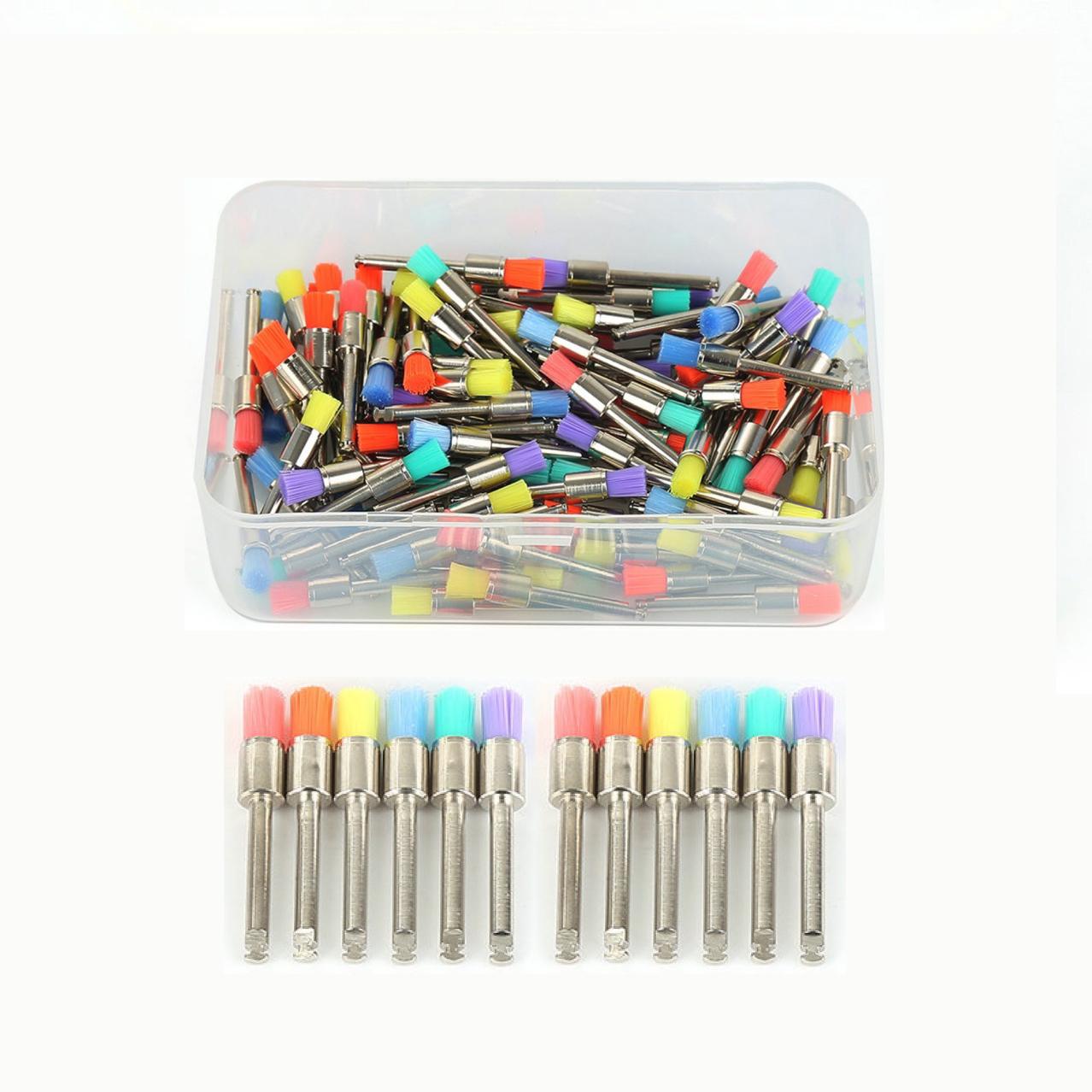 100pcs Dental Prophy Brushes Polishing Polisher Disposable Latch type Mixed color Used for stain removal and polish
100pcs Dental Prophy Brushes Polishing Polisher Disposable Latch type Mixed color Used for stain removal and polish