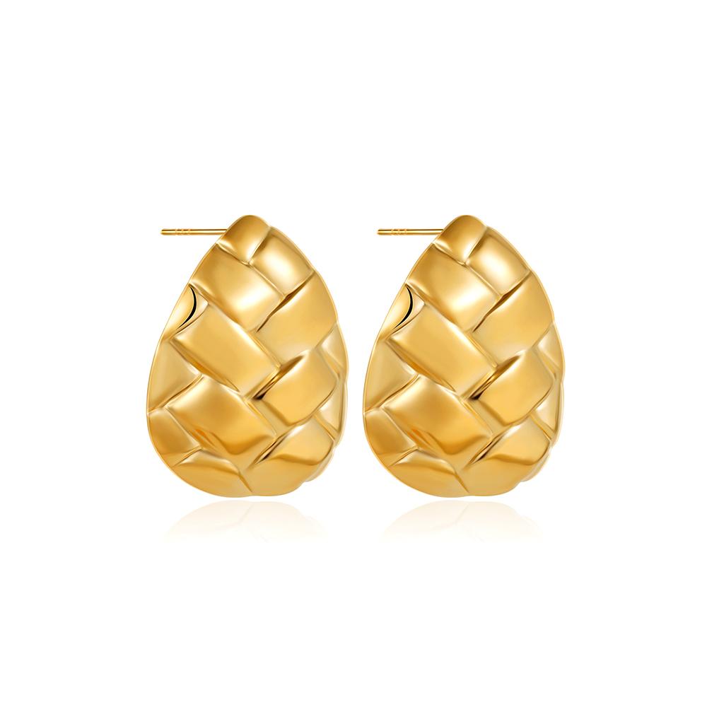 Vintage Glossy Golden Color Geometric Heart Pear Shaped Weave Stainless Steel Earrings for Women Statement Zircon Party Gifts
Vintage Glossy Golden Color Geometric Heart Pear Shaped Weave Stainless Steel Earrings for Women Statement Zircon Party Gifts