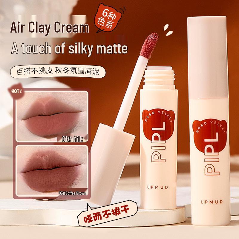 PIPL Bobo Autumn/Winter Matte Velvet Lipstick - Long-lasting, Whitening Lip Glaze & Gloss P071 5g
PIPL Bobo Autumn/Winter Matte Velvet Lipstick - Long-lasting, Whitening Lip Glaze & Gloss P071 5g