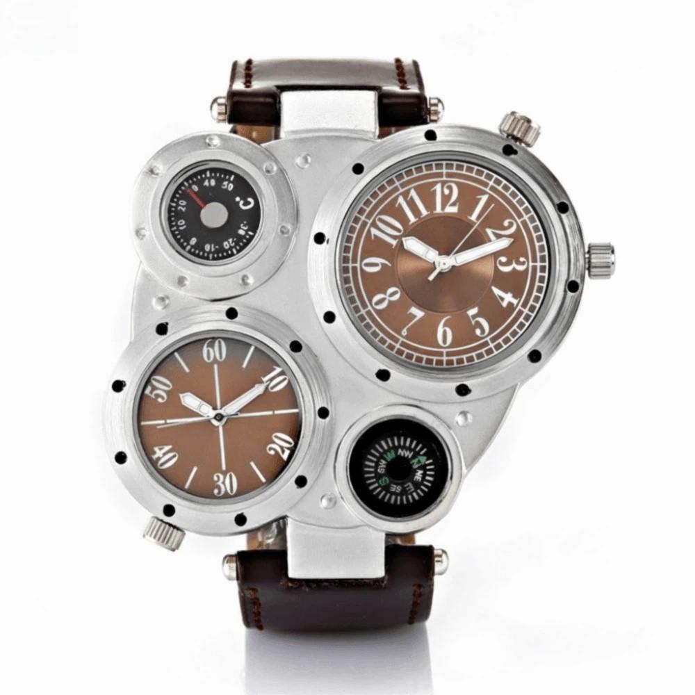 Leather Strap Dual Time Zone Watch PU Leather Strap Men s Watch Luxury Quartz Watch Luxury Style кавовий
Leather Strap Dual Time Zone Watch PU Leather Strap Men s Watch Luxury Quartz Watch Luxury Style кавовий
