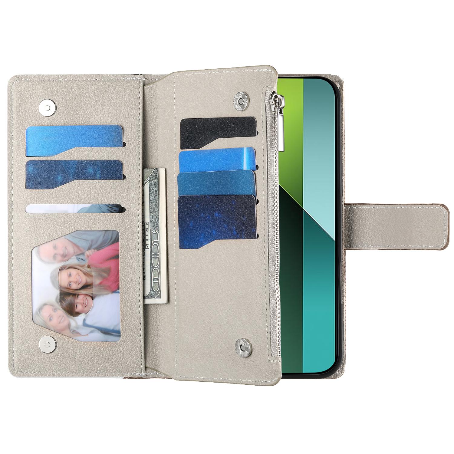 For Xiaomi Redmi Note 13 4G Case Zipper Wallet Color Splicing Leather Flip Phone Cover with Straps Brown
For Xiaomi Redmi Note 13 4G Case Zipper Wallet Color Splicing Leather Flip Phone Cover with Straps Brown