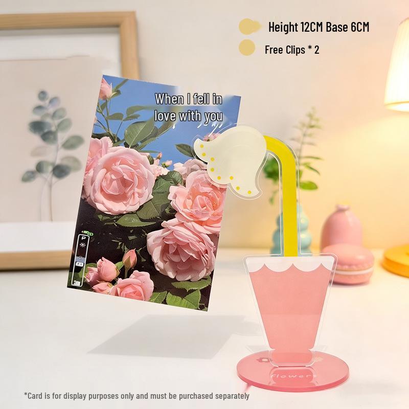 Acrylic Flower Photo & Memo Clip Stand - Cute Desktop Ornament Holder Height 12CM
Acrylic Flower Photo & Memo Clip Stand - Cute Desktop Ornament Holder Height 12CM