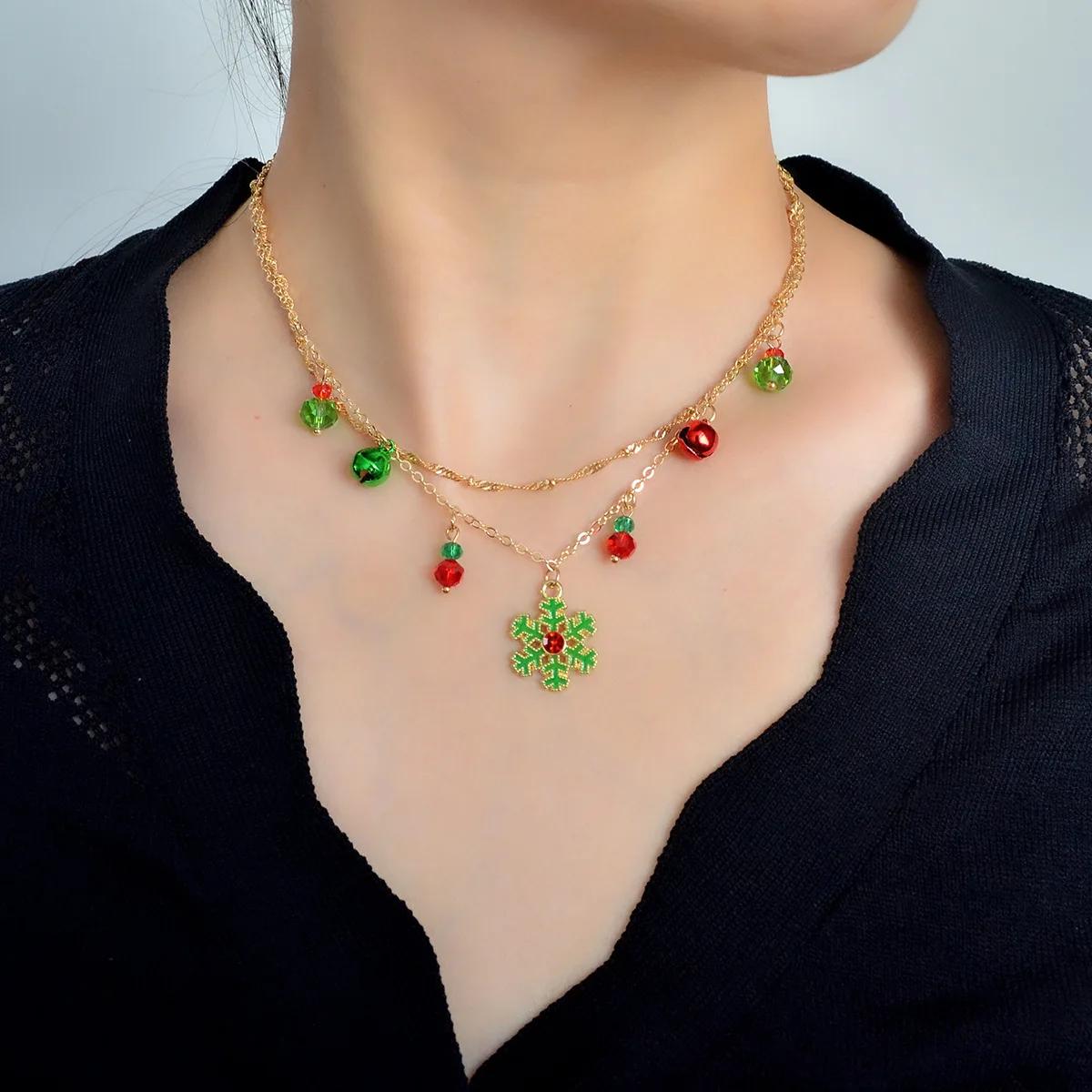 Christmas Bells Snowflake Necklace Clavicle Chain Double Alloy Women s Jewelry Fashion Accessories for Women Creative Gifts A
Christmas Bells Snowflake Necklace Clavicle Chain Double Alloy Women s Jewelry Fashion Accessories for Women Creative Gifts A