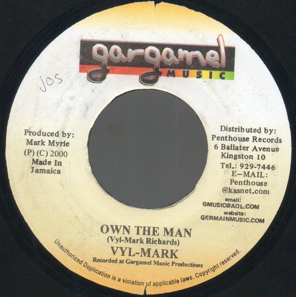 7inch Record VYLMARK Own The Man NONE Gargamel Music 2000 Jamaica Reggae Ska Dub Used
7inch Record VYLMARK Own The Man NONE Gargamel Music 2000 Jamaica Reggae Ska Dub Used