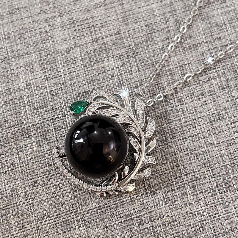CAOSHI Elegant Silver Color Pendant Necklace with Shiny Black Imitation Pearl Aesthetic Bridal Wedding Accessories Party Jewelry 41cm 5cm
CAOSHI Elegant Silver Color Pendant Necklace with Shiny Black Imitation Pearl Aesthetic Bridal Wedding Accessories Party Jewelry 41cm 5cm