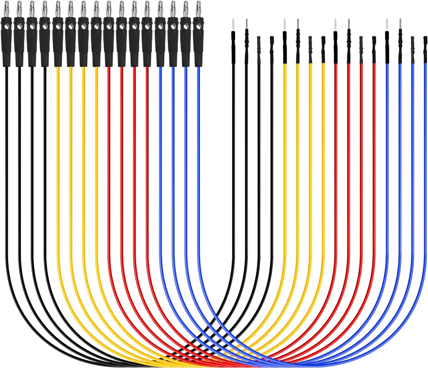 Banana Plug Jumper Wires Kit, 16pcs 4mm Stackable Breadboard Jumper Test Lead, Male to Female, Universal Breakout Test Leads
Banana Plug Jumper Wires Kit, 16pcs 4mm Stackable Breadboard Jumper Test Lead, Male to Female, Universal Breakout Test Leads