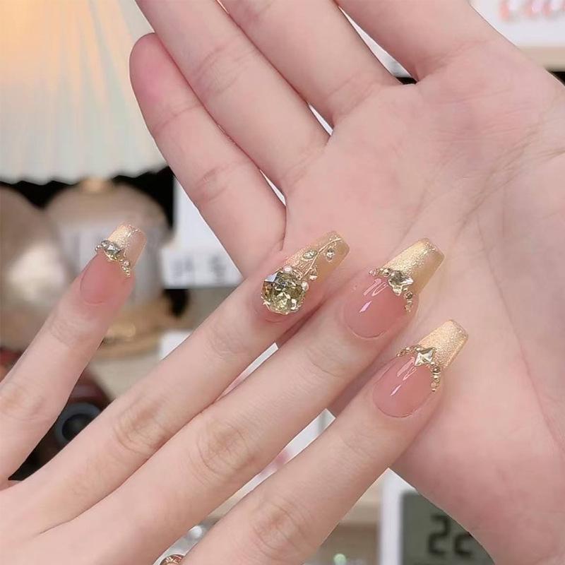 Flashy French Cat Eye Nail Stickers - Wearable Tips with Crushed Diamond Look, Rich Girl Vibe, Finished False Nails Glue Type
Flashy French Cat Eye Nail Stickers - Wearable Tips with Crushed Diamond Look, Rich Girl Vibe, Finished False Nails Glue Type