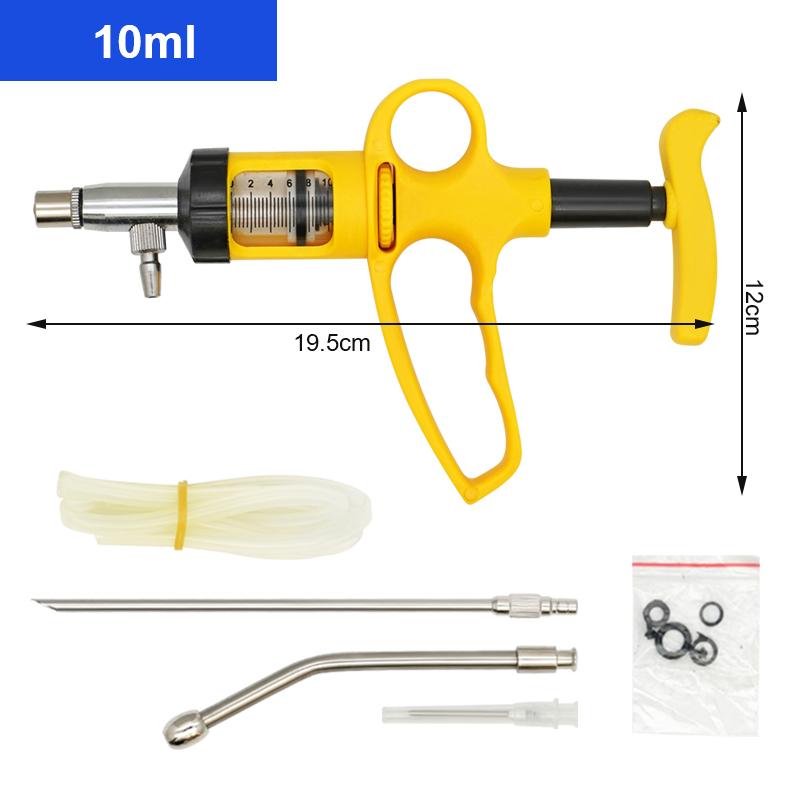 5ml 10ml Automatic Continuous Syringe Animal Adjustable Syringe Chicken Bird Poultry Durable Vaccine Injector Veterinary Tool
5ml 10ml Automatic Continuous Syringe Animal Adjustable Syringe Chicken Bird Poultry Durable Vaccine Injector Veterinary Tool