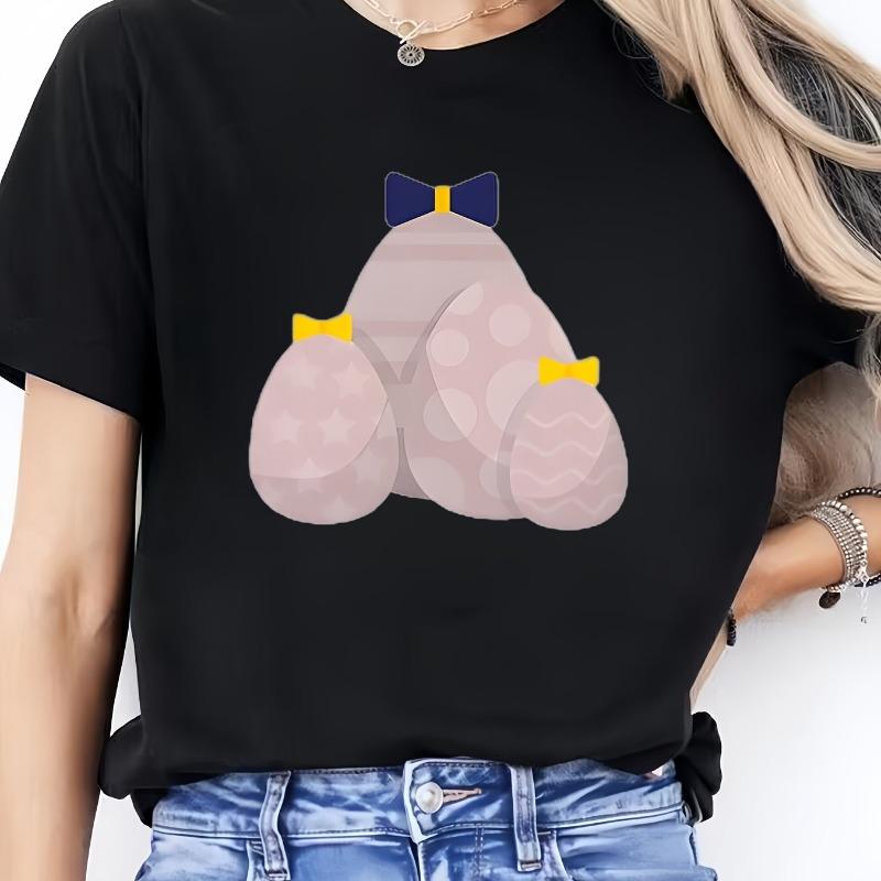 Women And Mens Casual T Shirt Adorable Easter Egg Trio with Polka Dots Stars And Waves Crew Neck Design Crew Neck Cute Easter Theme Design 4XL чорний
Women And Mens Casual T Shirt Adorable Easter Egg Trio with Polka Dots Stars And Waves Crew Neck Design Crew Neck Cute Easter Theme Design 4XL чорний