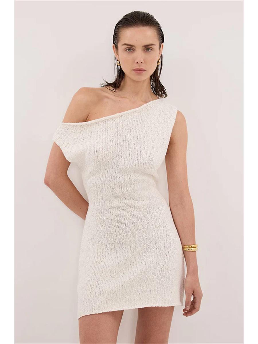 Women s Off-Shoulder Knit Dress - European & American Summer Beach Style Mini Large слонова кістка/білий
Women s Off-Shoulder Knit Dress - European & American Summer Beach Style Mini Large слонова кістка/білий