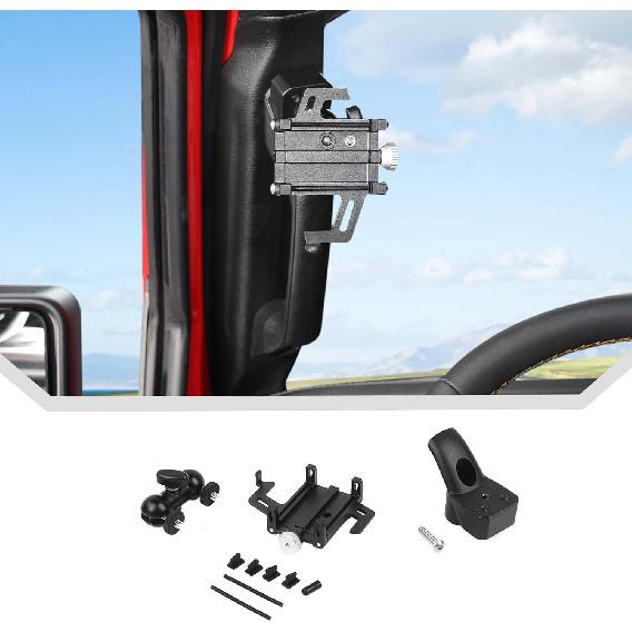 JeCar Ручка-держатель для телефона на стойку A для Jeep Wrangler JL JLU 2024+ и Gladiator JT, Регулируемый металлический держатель для мобильного телефона
JeCar Ручка-держатель для телефона на стойку A для Jeep Wrangler JL JLU 2024+ и Gladiator JT, Регулируемый металлический держатель для мобильного телефона