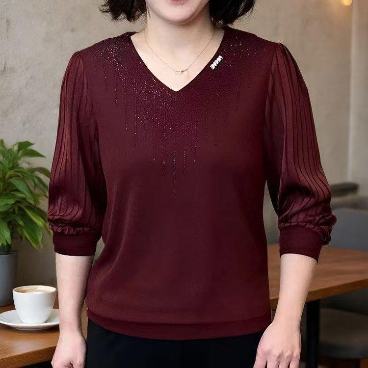 Women s Spring Light Gauze Long Sleeve Base Layer Top for Middle-Aged and Elderly 3XL for 60-65 kg
Women s Spring Light Gauze Long Sleeve Base Layer Top for Middle-Aged and Elderly 3XL for 60-65 kg