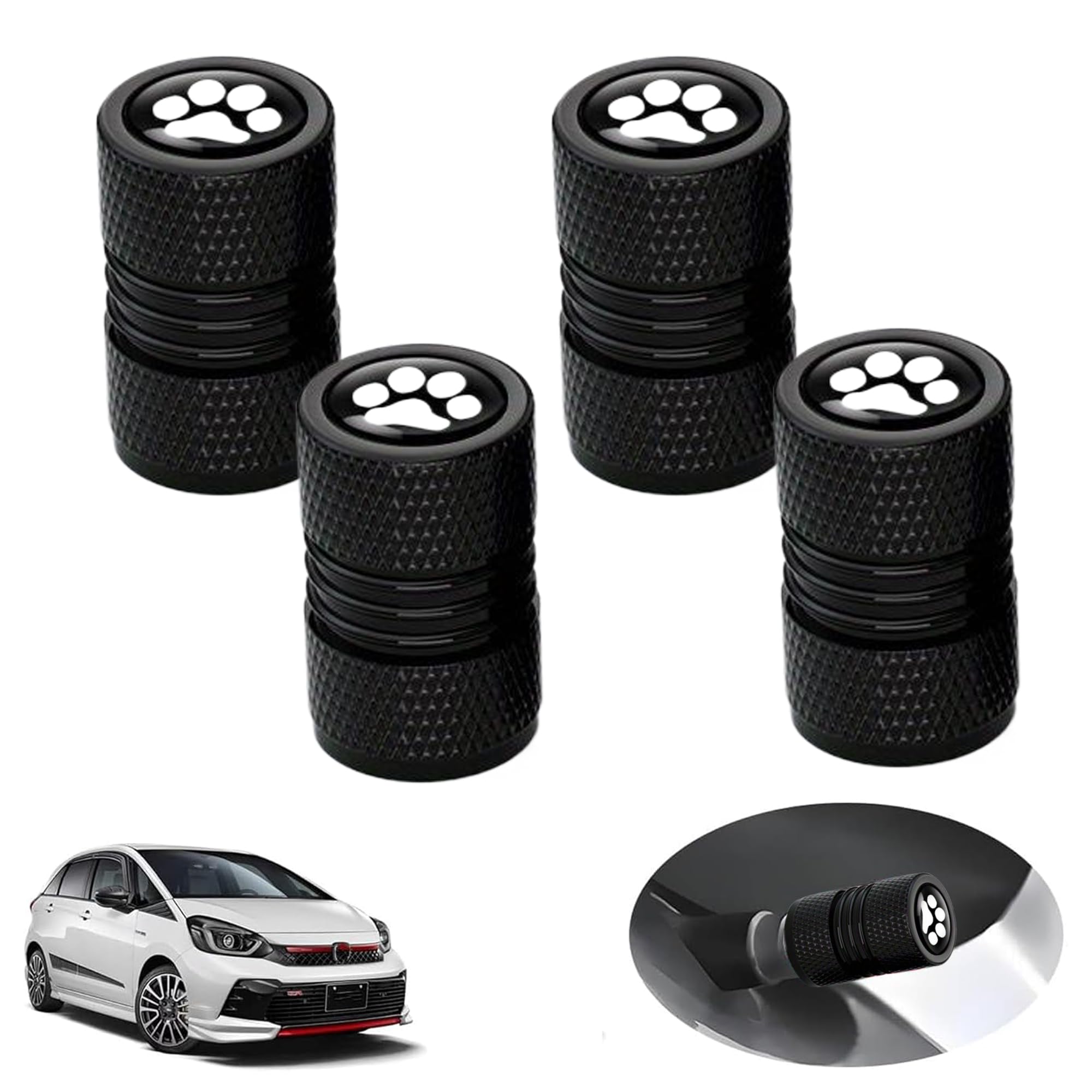 DEVENTORZ Air Valve Caps, Tires, Air Valves, Caps, Set of 4, Cute Pets, Paw чёрный
DEVENTORZ Air Valve Caps, Tires, Air Valves, Caps, Set of 4, Cute Pets, Paw чёрный