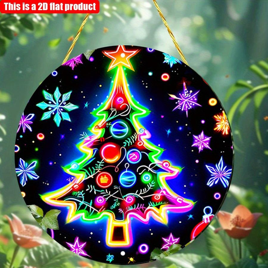 2D Flat 20*20cm1pc Neon Glow design Color Christmas tree&snowflake patterns circular Wooden sign, Star shape Christmas treed Glitter Dots Theme nament 20*20cm
2D Flat 20*20cm1pc Neon Glow design Color Christmas tree&snowflake patterns circular Wooden sign, Star shape Christmas treed Glitter Dots Theme nament 20*20cm