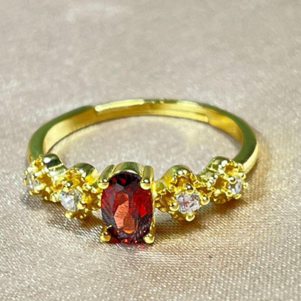 Adjustable Sterling Silver Gemstone Ring with Ruby, Garnet, Tourmaline, and Diamond for Women - Japanese Light Luxury.
Adjustable Sterling Silver Gemstone Ring with Ruby, Garnet, Tourmaline, and Diamond for Women - Japanese Light Luxury.