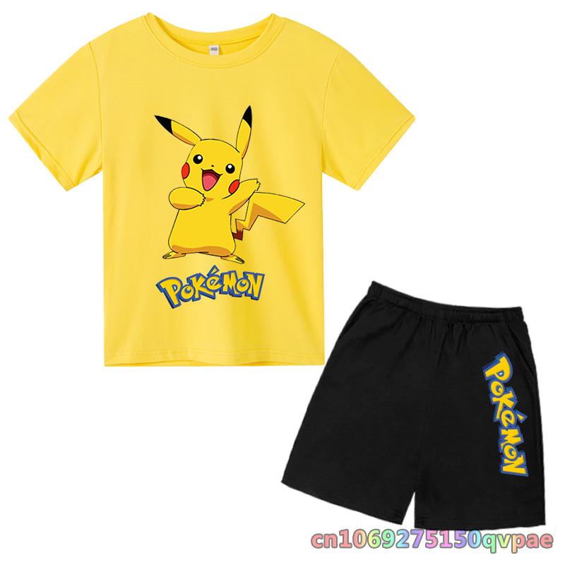 Children s clothes Cartoon Summer kids Animal pokemon T-shirt Set Boys Clothing Leisure Cotton Pikachu Print Short Sleeve 100
Children s clothes Cartoon Summer kids Animal pokemon T-shirt Set Boys Clothing Leisure Cotton Pikachu Print Short Sleeve 100