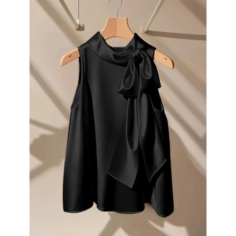 French Satin Sleeveless Halter Top, W63281 S чорний
French Satin Sleeveless Halter Top, W63281 S чорний