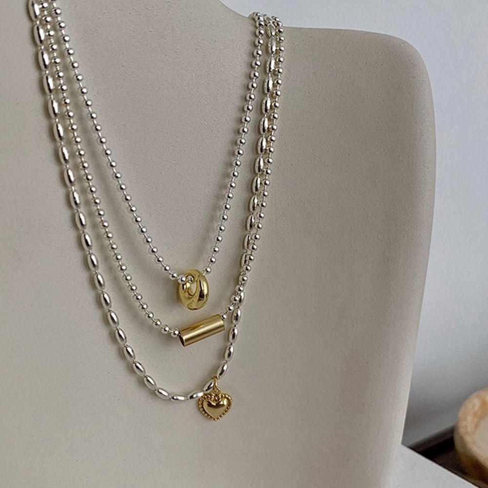 Bead Love Heart Gift Fashion Jewelry Women Clavicle Chain Korean Style Necklace Geometric Necklace
Bead Love Heart Gift Fashion Jewelry Women Clavicle Chain Korean Style Necklace Geometric Necklace