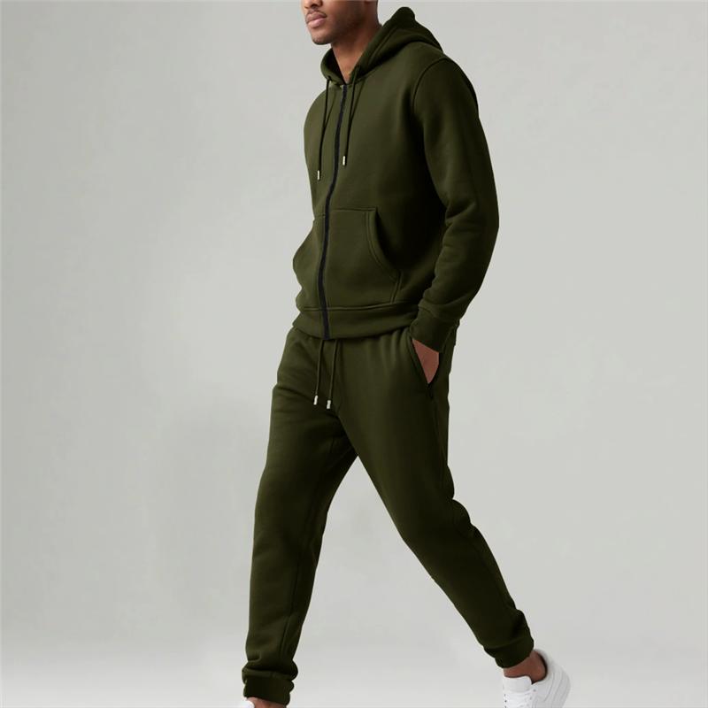 Autumn Winter Men s Casual Sets Long Sleeve Hooded Sports Leisure Fleece Warm Solid Comfortable Two-Piece Set S армія зелений колір
Autumn Winter Men s Casual Sets Long Sleeve Hooded Sports Leisure Fleece Warm Solid Comfortable Two-Piece Set S армія зелений колір