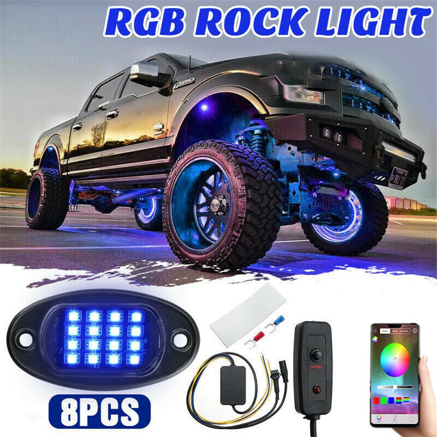 Комплект из 8 шт. RGB светодиодных внедорожных роковых огней, неоновая подсветка под кузовом, атмосферная подсветка, световые модули, приложение Bluetooth, двойной пульт дистанционного управления
Комплект из 8 шт. RGB светодиодных внедорожных роковых огней, неоновая подсветка под кузовом, атмосферная подсветка, световые модули, приложение Bluetooth, двойной пульт дистанционного управления