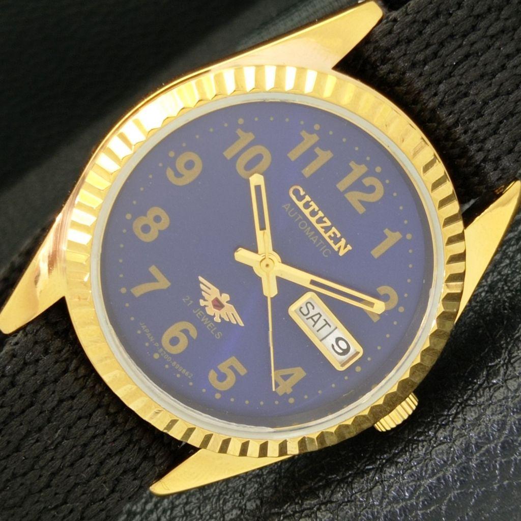 REFURBISHED VINTAGE CITIZEN AUTOMATIC 8200 JAPAN MENS BLUE DIAL WATCH a436329-2 R128-a436329
REFURBISHED VINTAGE CITIZEN AUTOMATIC 8200 JAPAN MENS BLUE DIAL WATCH a436329-2 R128-a436329
