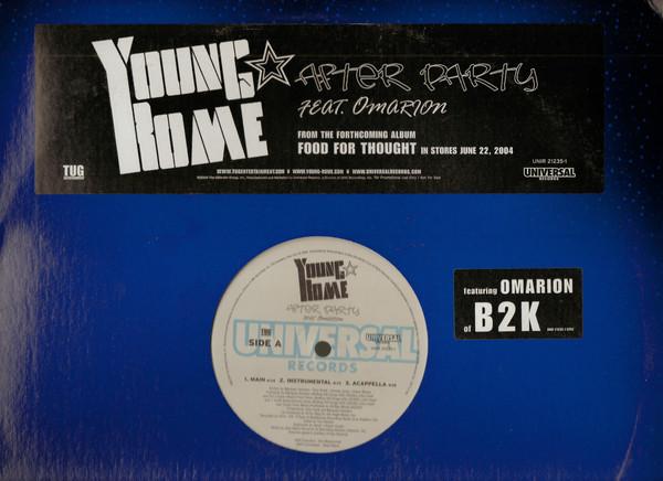 12inch Record YOUNG ROME, OMARION - After Party UNIR212351 Universal Recor 2004 US Rap & Hip-Hop/R&B Used
12inch Record YOUNG ROME, OMARION - After Party UNIR212351 Universal Recor 2004 US Rap & Hip-Hop/R&B Used