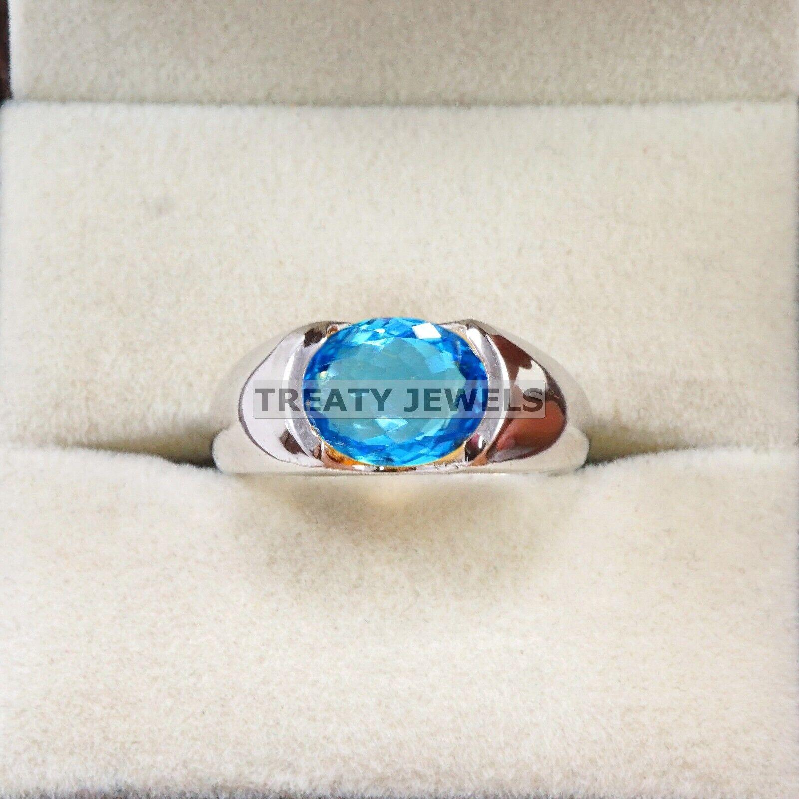 Blue Topaz Oval Cut Gemstone With 925 Sterling Silver Ring For Men s #A897 JL375669059707 4-16 US срібний
Blue Topaz Oval Cut Gemstone With 925 Sterling Silver Ring For Men s #A897 JL375669059707 4-16 US срібний