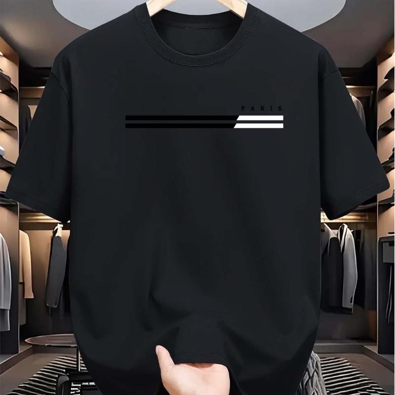 Men s 100% Cotton Summer Loose Size PARIS Letter Graphic Printed Slim Fit Casual Sports Round Neck Short Sleeved T-shirt Top XL темно-синього кольору
Men s 100% Cotton Summer Loose Size PARIS Letter Graphic Printed Slim Fit Casual Sports Round Neck Short Sleeved T-shirt Top XL темно-синього кольору