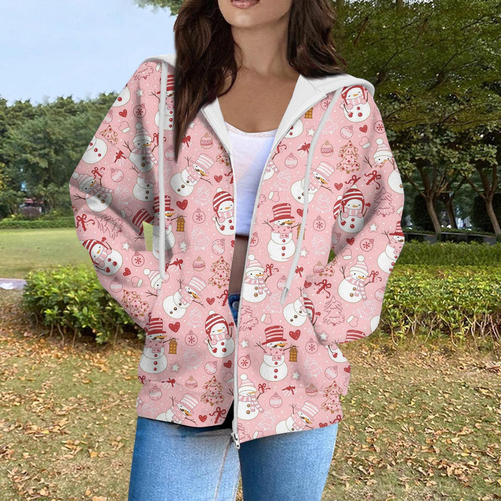 Женская мода повседневный длинный рукав рождественский принт кардиган пальто с карманом на молнии XL розовый
Женская мода повседневный длинный рукав рождественский принт кардиган пальто с карманом на молнии XL розовый