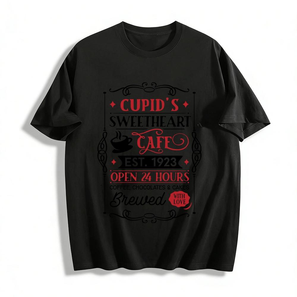 Cupid s Sweetheart Cafe 1923 Brewed With Love Graphic Tee Pure cotton T-shirt XXS
Cupid s Sweetheart Cafe 1923 Brewed With Love Graphic Tee Pure cotton T-shirt XXS