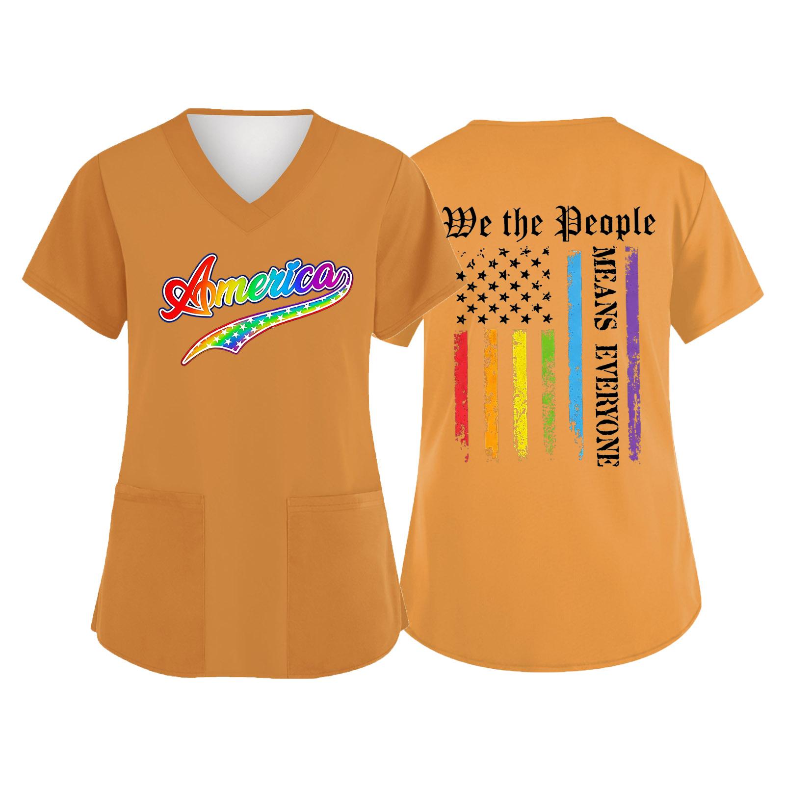 Women s V Neck Short Sleeve Medical Scrub Top with Pockets Independence Day Themed Printed Work Shirt for Healthcare Professionals M
Women s V Neck Short Sleeve Medical Scrub Top with Pockets Independence Day Themed Printed Work Shirt for Healthcare Professionals M