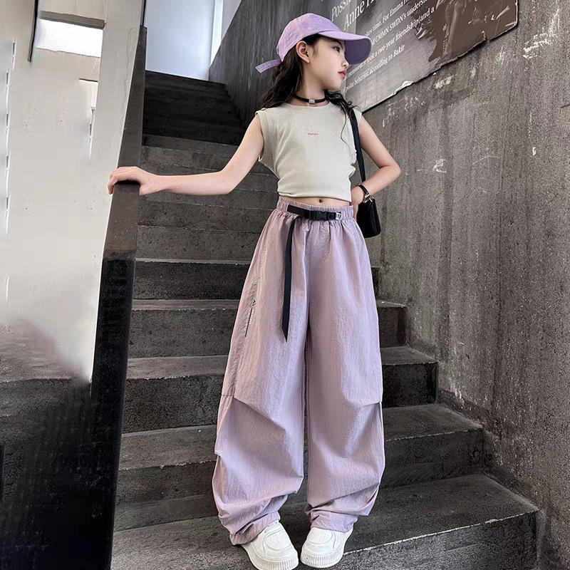 Girls Jazz Dance Outfit: Letter Trim Tank & Buckle Cargo Pants - Summer 2025 Style 140 cm фіолетовий
Girls Jazz Dance Outfit: Letter Trim Tank & Buckle Cargo Pants - Summer 2025 Style 140 cm фіолетовий