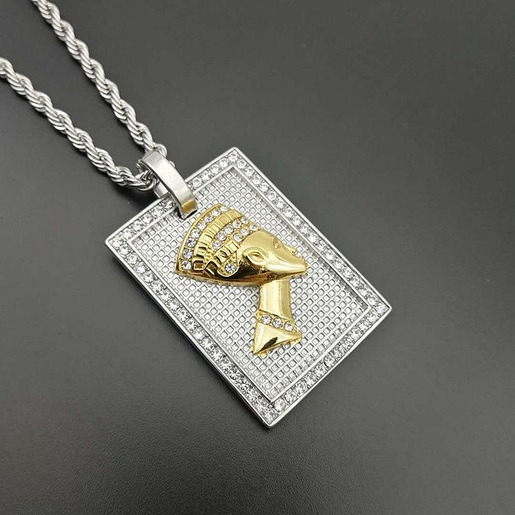 Egyptian Queen Nefertiti Stainless Steel Pendant Necklaces for Women Men Jewelry Gold Color Wholesale Jewellery African Gift 60cm
Egyptian Queen Nefertiti Stainless Steel Pendant Necklaces for Women Men Jewelry Gold Color Wholesale Jewellery African Gift 60cm