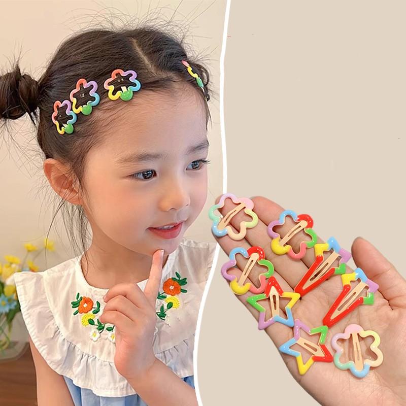 5Pcs/Lot Girls Headdress Rainbow Flower Cute Broken Hair Clips Five Pointed Star Side Bangs BB Hairpin Children Hair Accessories
5Pcs/Lot Girls Headdress Rainbow Flower Cute Broken Hair Clips Five Pointed Star Side Bangs BB Hairpin Children Hair Accessories