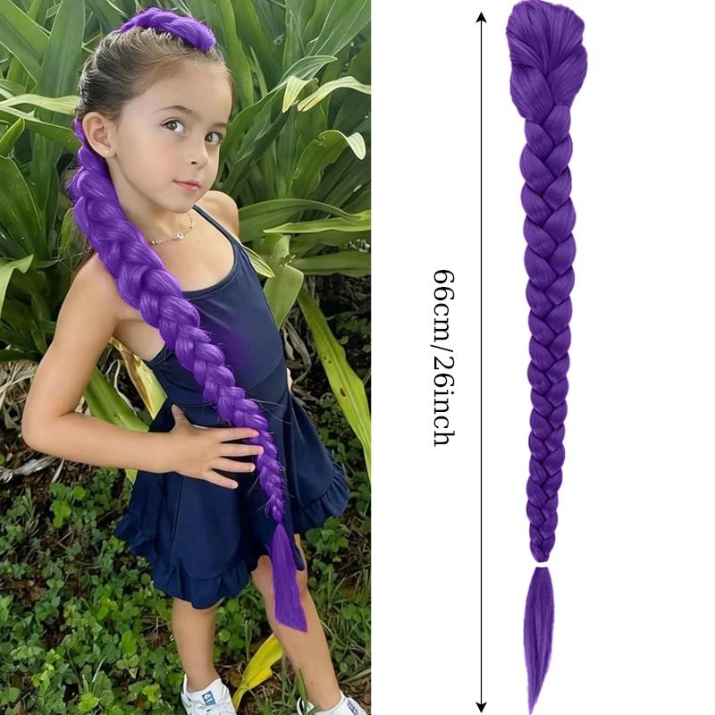 26-дюймові фіолетові плетені хвости-нарощування для дітей Косплей Довгі фіолетові коси Зачіска Румі для дітей Використання на Різдвяну вечірку 26inches
26-дюймові фіолетові плетені хвости-нарощування для дітей Косплей Довгі фіолетові коси Зачіска Румі для дітей Використання на Різдвяну вечірку 26inches
