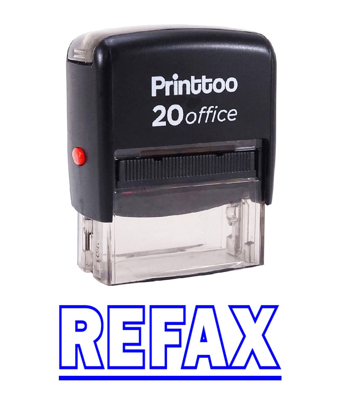 Printtoo Self Inking REFAX Rubber Stamp Office Stationary Custom Stamp-Black 14 mm x 38 mm (Approx) синій
Printtoo Self Inking REFAX Rubber Stamp Office Stationary Custom Stamp-Black 14 mm x 38 mm (Approx) синій
