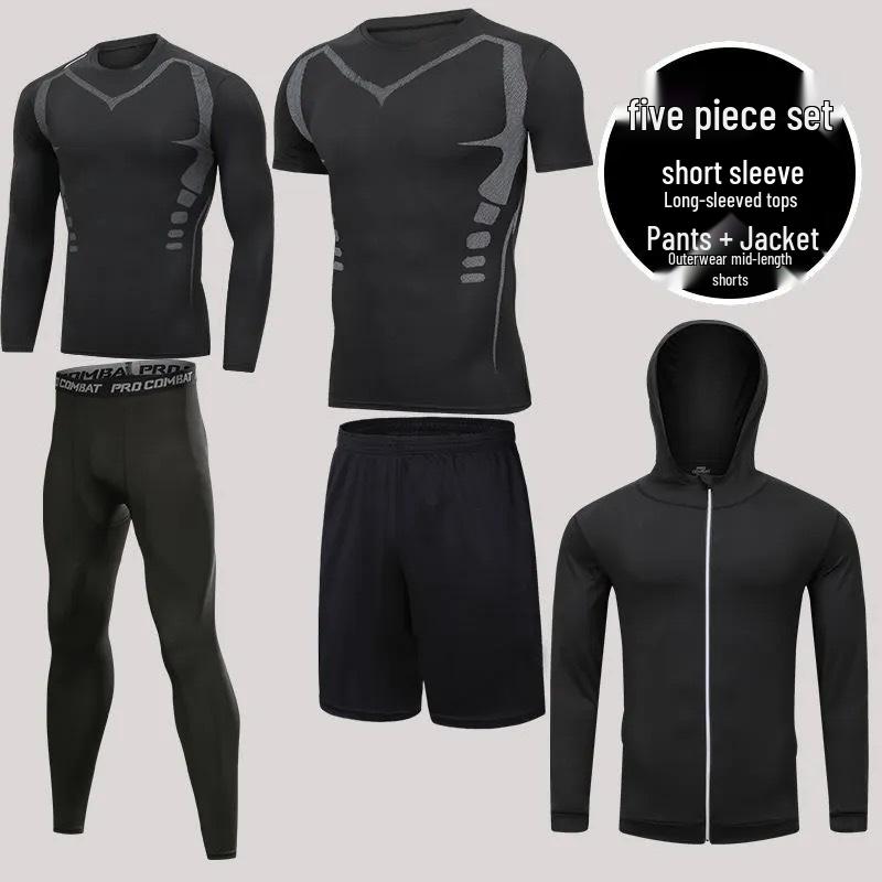 Мужской фитнес и бег быстросохнущий комплект из 5 предметов: Дышащий костюм для йоги и тренажерного зала с длинным рукавом XXXL
Мужской фитнес и бег быстросохнущий комплект из 5 предметов: Дышащий костюм для йоги и тренажерного зала с длинным рукавом XXXL