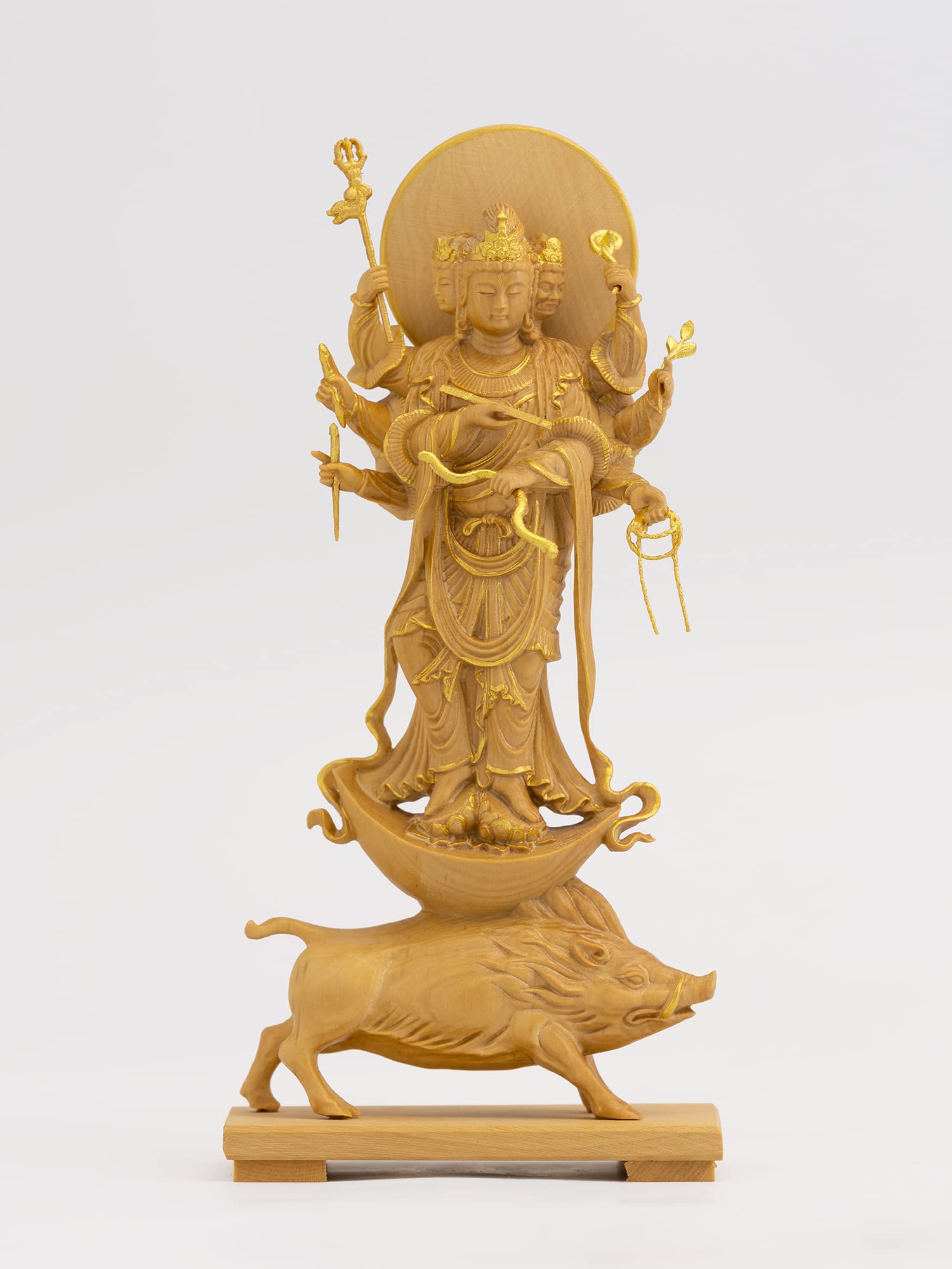 Tiny Buddha Marishiten Standing Statue Boxwood Gold Paint Statue Figure Wood Carving Ornament Marishin 13.5cm (Wooden Finish)_Buddha (GSB
Tiny Buddha Marishiten Standing Statue Boxwood Gold Paint Statue Figure Wood Carving Ornament Marishin 13.5cm (Wooden Finish)_Buddha (GSB
