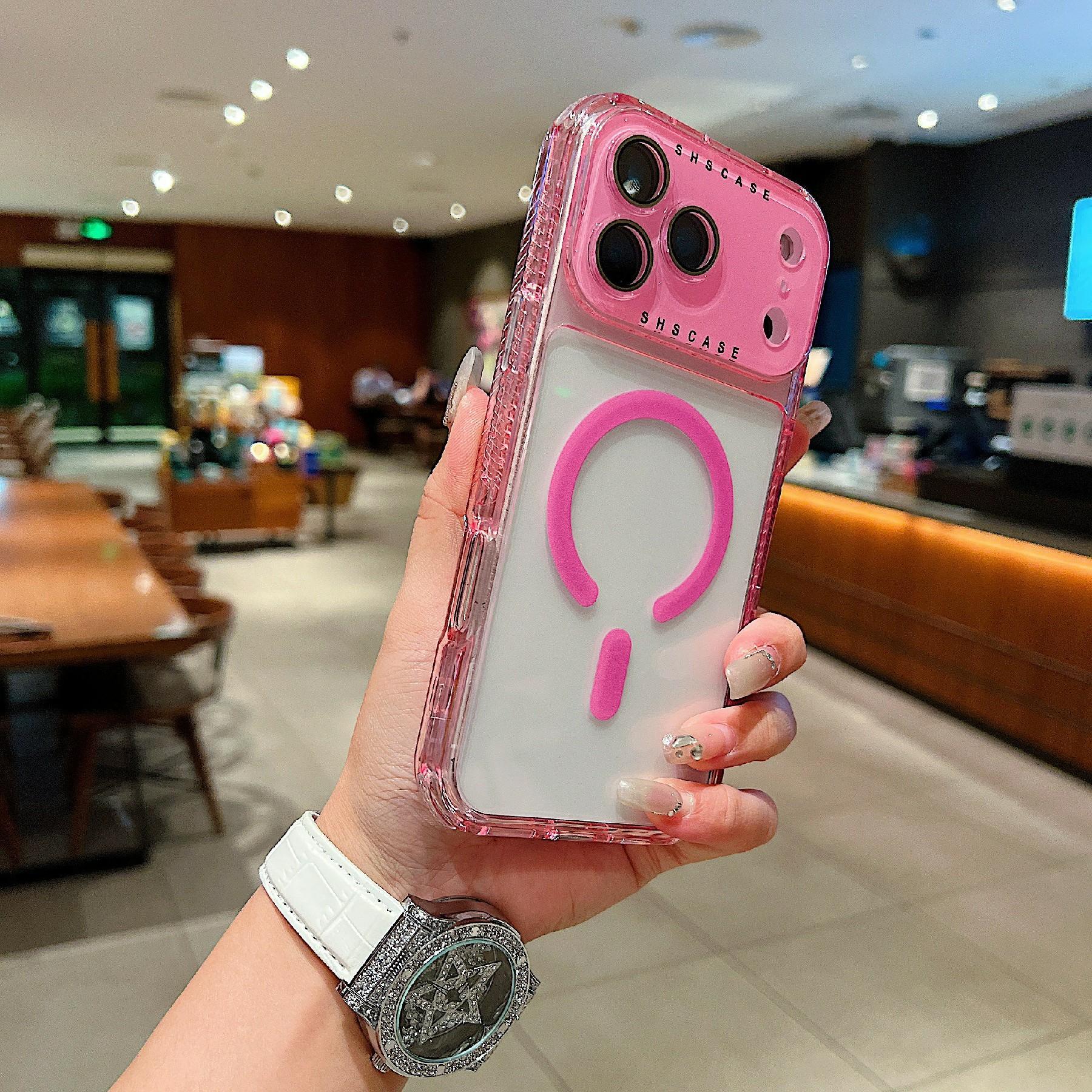 For iPhone 17 Pro Magnetic Case Clear Colorful Frame TPU + PC Phone Back Cover with Lens Film
For iPhone 17 Pro Magnetic Case Clear Colorful Frame TPU + PC Phone Back Cover with Lens Film