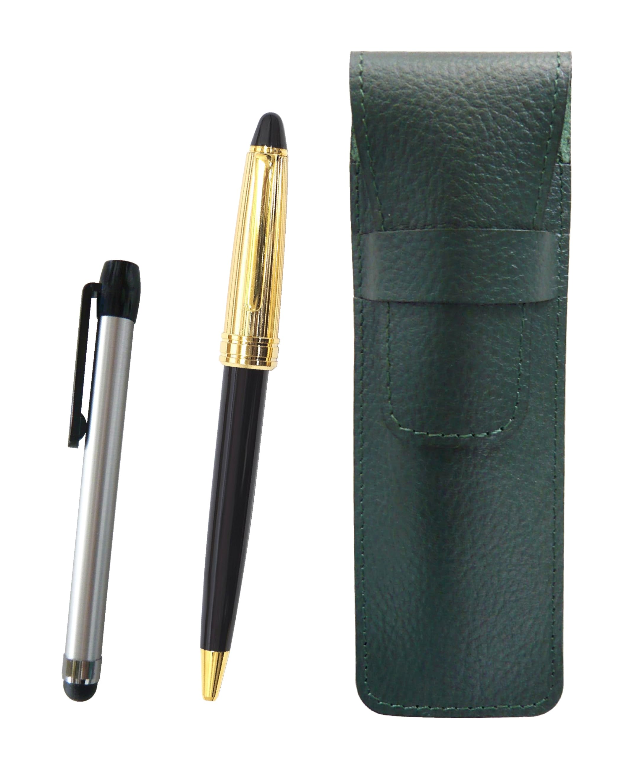Grained leather pencil case moss green metal touch bar silver and neo hori gold processing retro ballpoint pen set black D-800 SASMG-ALST-800B-B
Grained leather pencil case moss green metal touch bar silver and neo hori gold processing retro ballpoint pen set black D-800 SASMG-ALST-800B-B