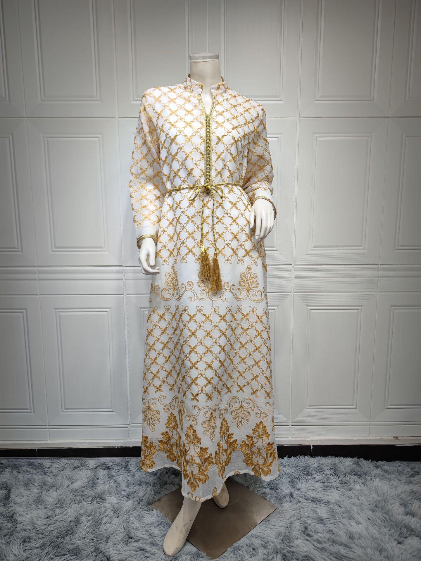 Ближневосточное вышитое мусульманское платье абайя - женская мода Дубая и Саудовской Аравии XXL белый
Ближневосточное вышитое мусульманское платье абайя - женская мода Дубая и Саудовской Аравии XXL белый